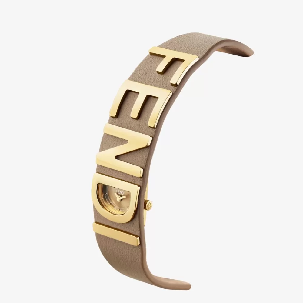 Fendi Uhren<17,80 X 19,80 Mm – Uhr Mit Armband Mit -Schriftzug