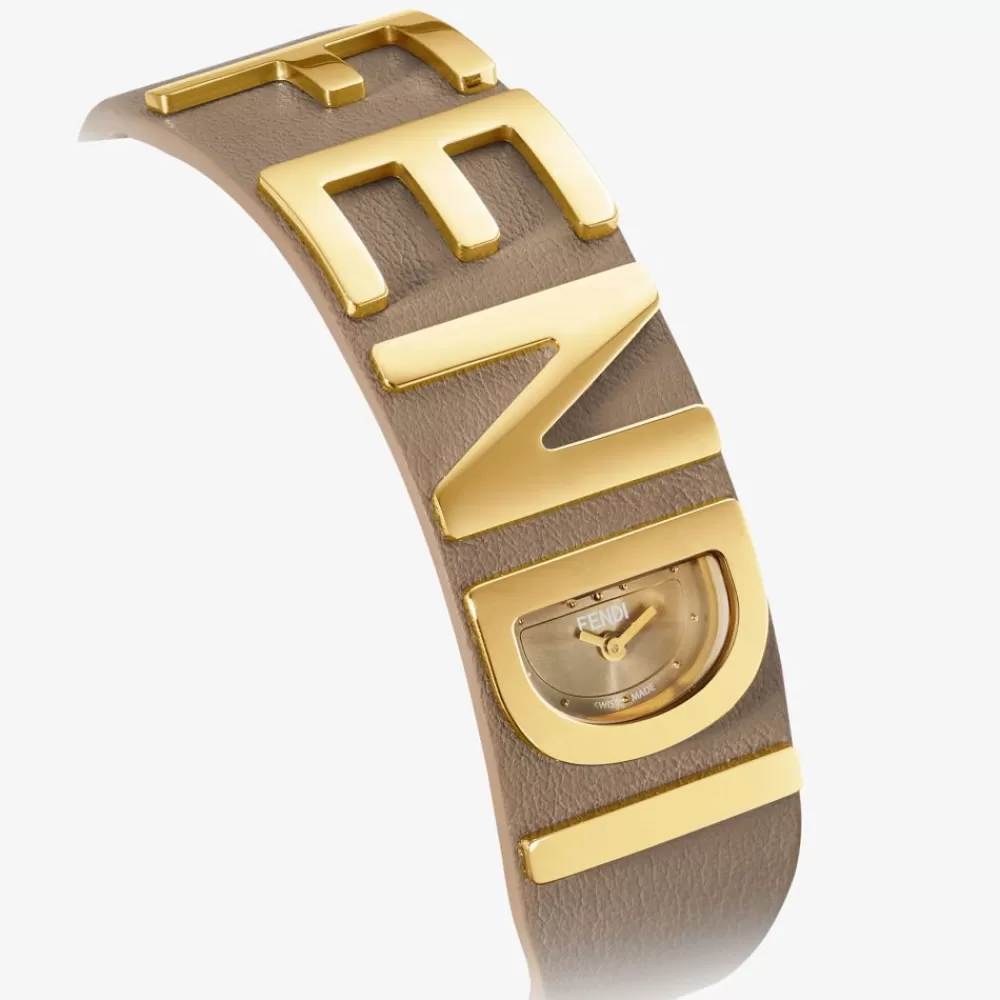 Fendi Uhren<17,80 X 19,80 Mm – Uhr Mit Armband Mit -Schriftzug