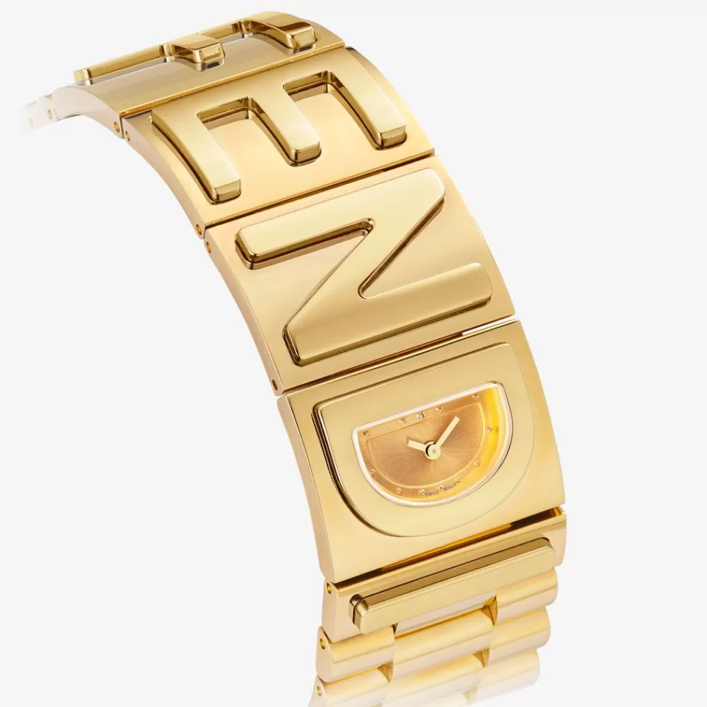 Fendi Uhren<22,25 X 25 Mm – Uhr Mit Armband Mit -Schriftzug
