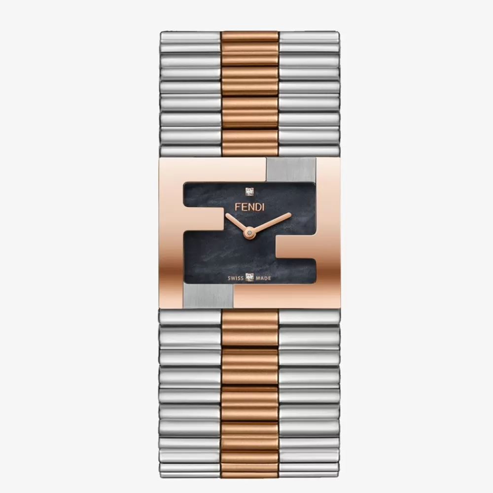 Fendi Uhren<24 X 20 Mm – Uhr Mit Lunette Mit Ff-Logo