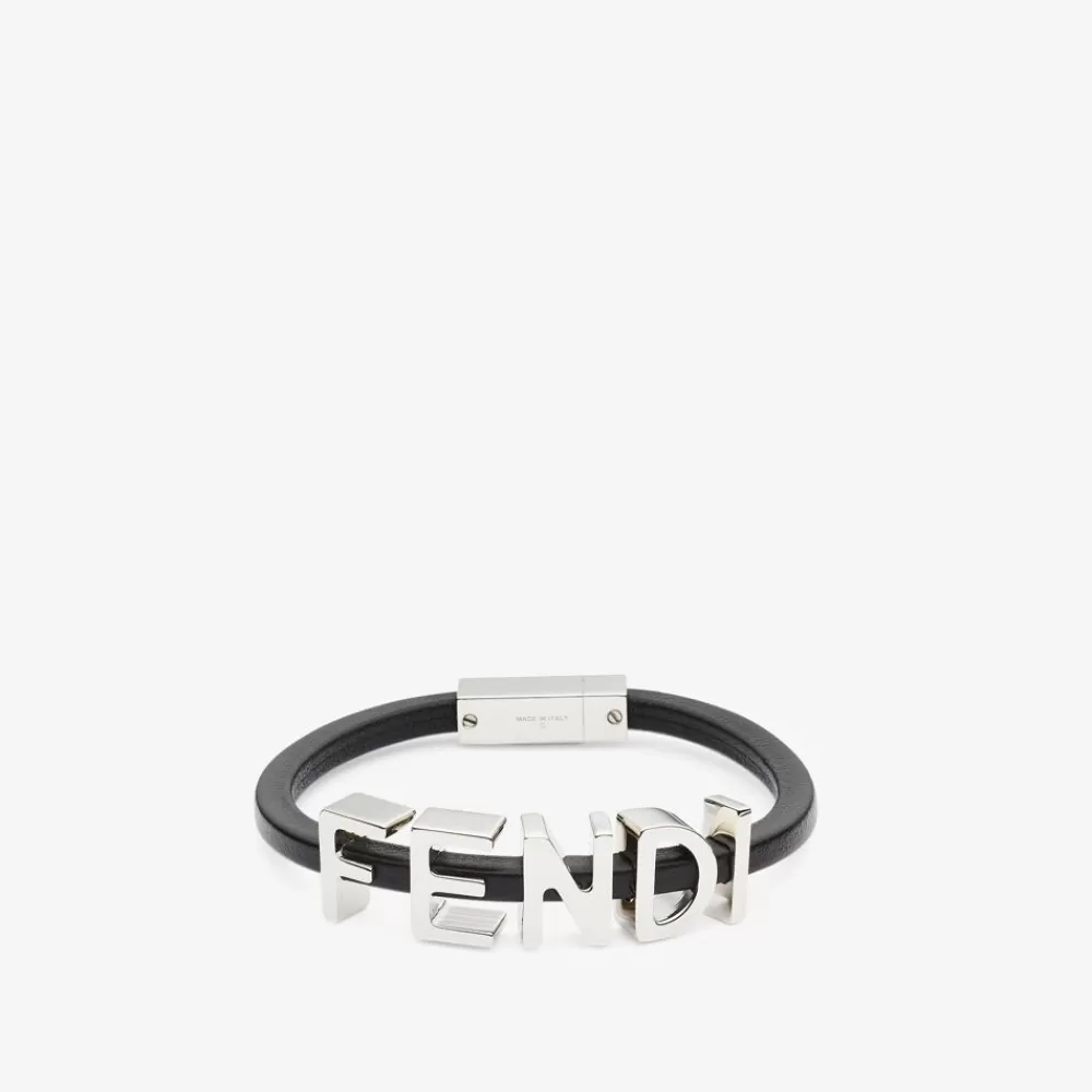 Fendi Armbander<Armband Aus Leder In Schwarz