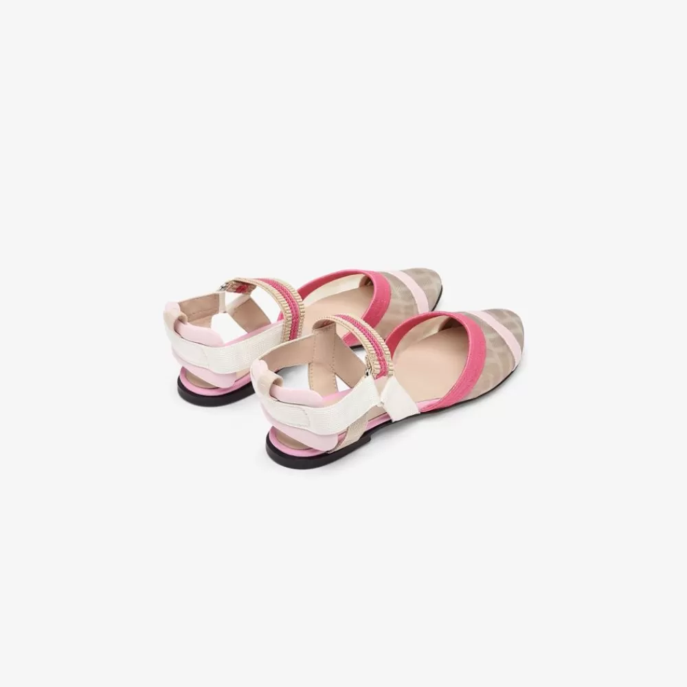 Fendi Schuhe<Ballerina Colibri Mit Logo In Rosa Und Fuchsiafarben
