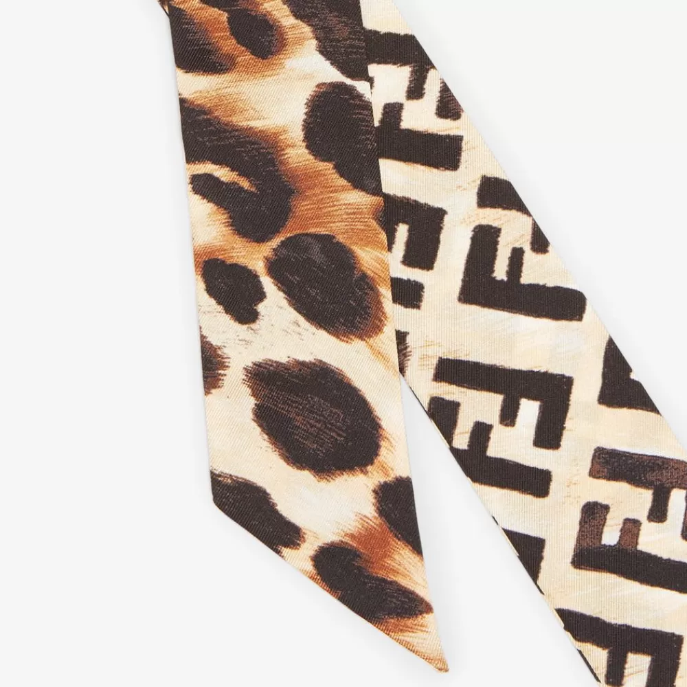 Fendi Seide<Bandeau Aus Seide Mehrfarbig