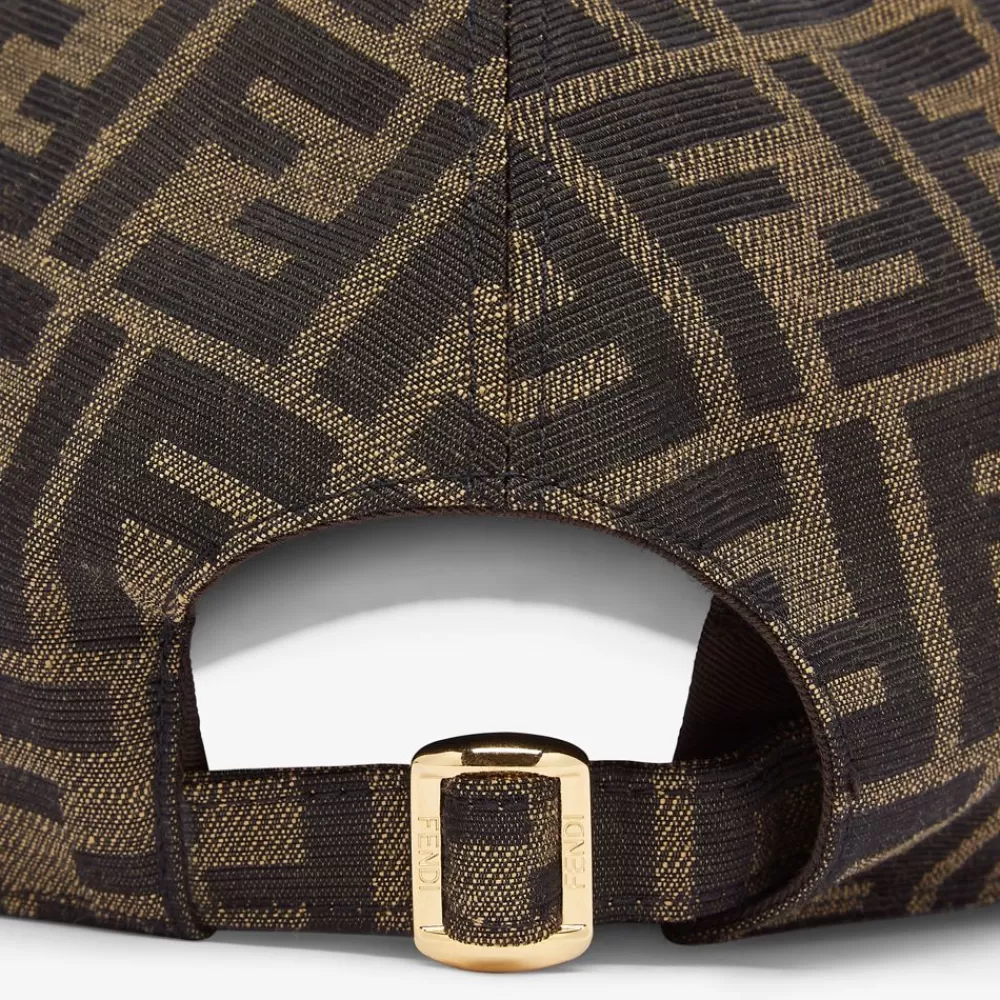 Fendi Mutzen Und Handschuhe<Baseballmutze Aus Stoff Mit Ff-Signatur In Braun
