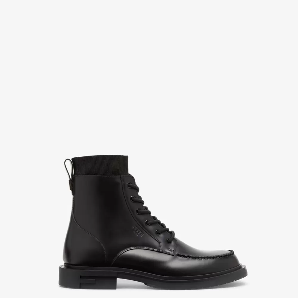 Fendi Schnurschuhe Und Boots<Biker Boot Zum Hineinschlupfen Aus Leder In Schwarz