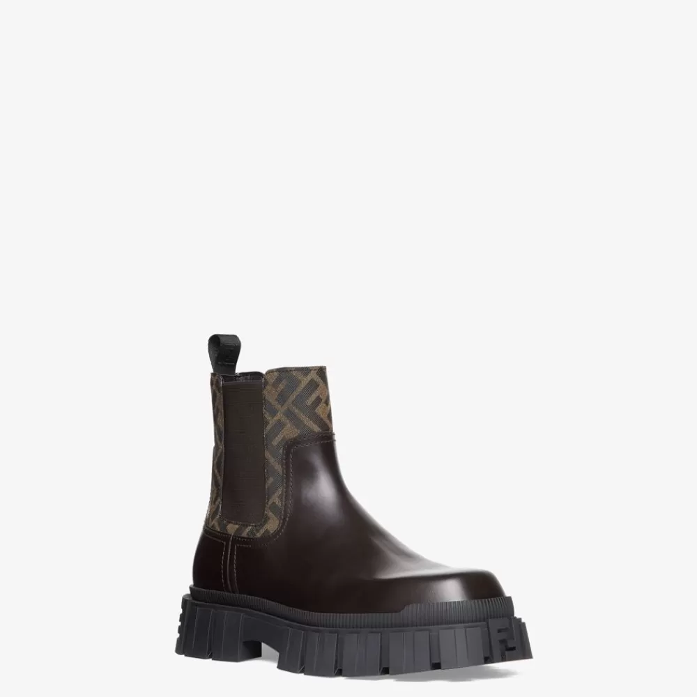 Fendi Schnurschuhe Und Boots<Chealsea Aus Leder In Braun