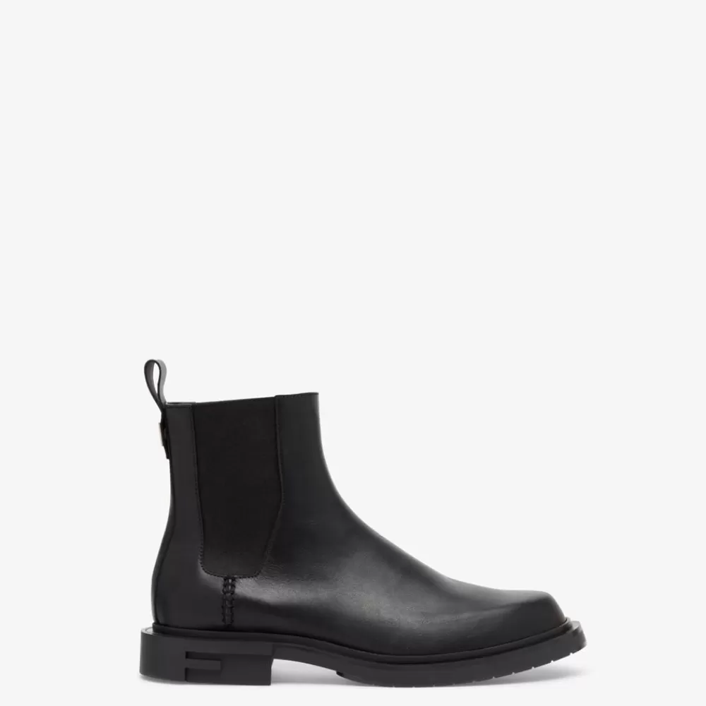 Fendi Schnurschuhe Und Boots<Chelsea Boot Aus Leder In Schwarz