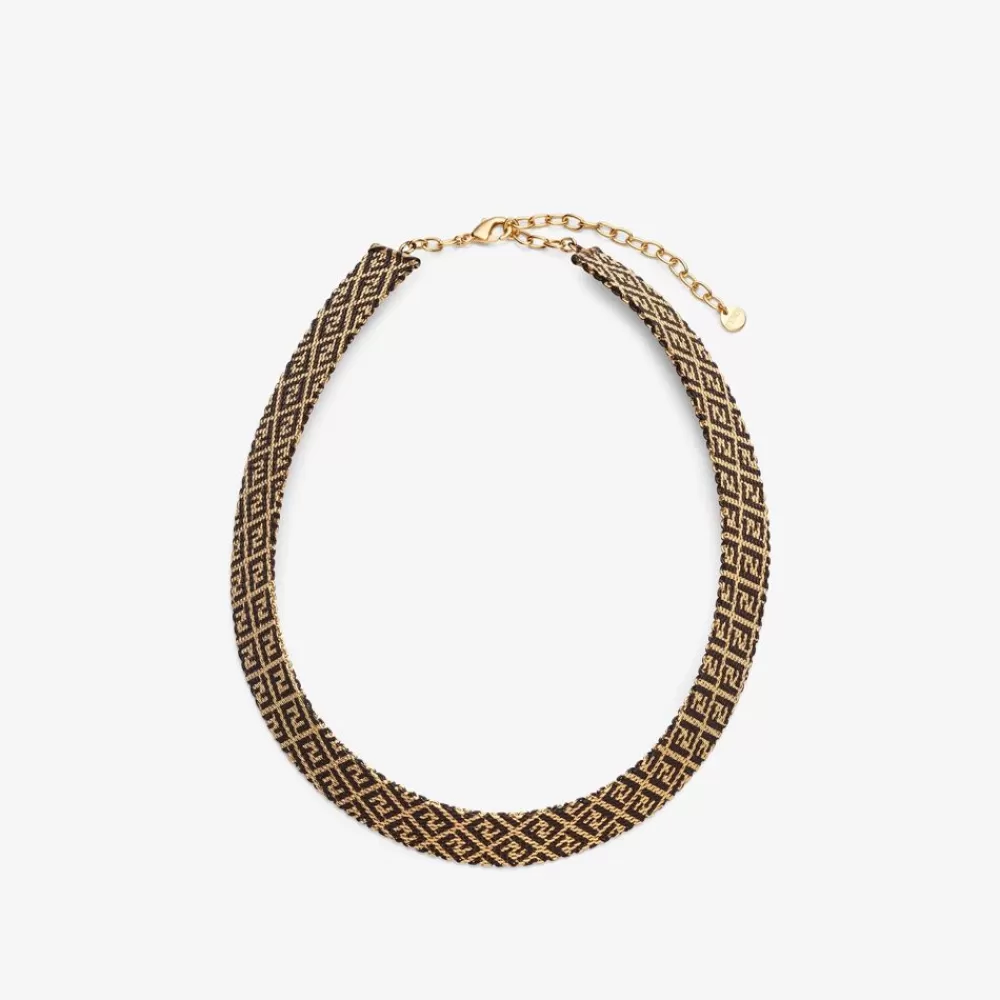 Fendi Halsketten<Chocker-Halskette Aus Metall In Goldfarben