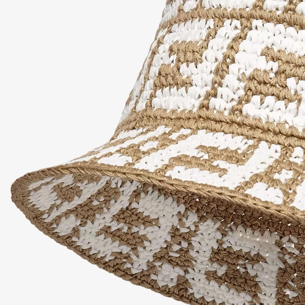 Fendi Mutzen Und Handschuhe<Fischerhut Aus Raphia In Beige