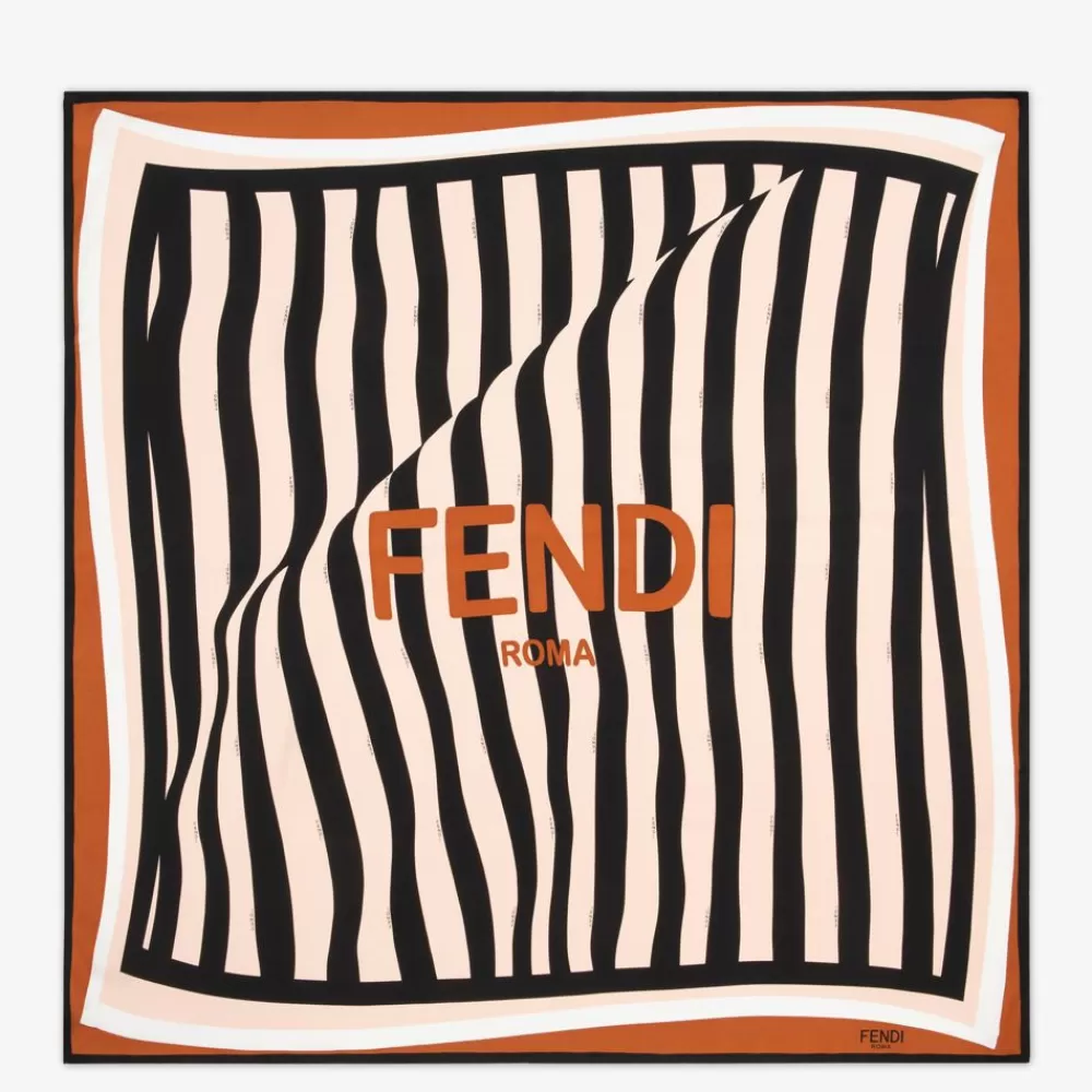 Fendi Seide<Foulard Aus Seide Mehrfarbig