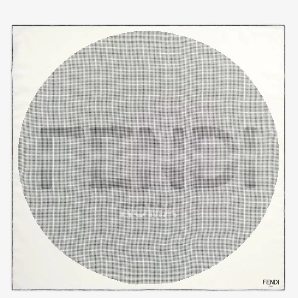 Fendi Seide<Fouldard Aus Seide In Elfenbeinweis
