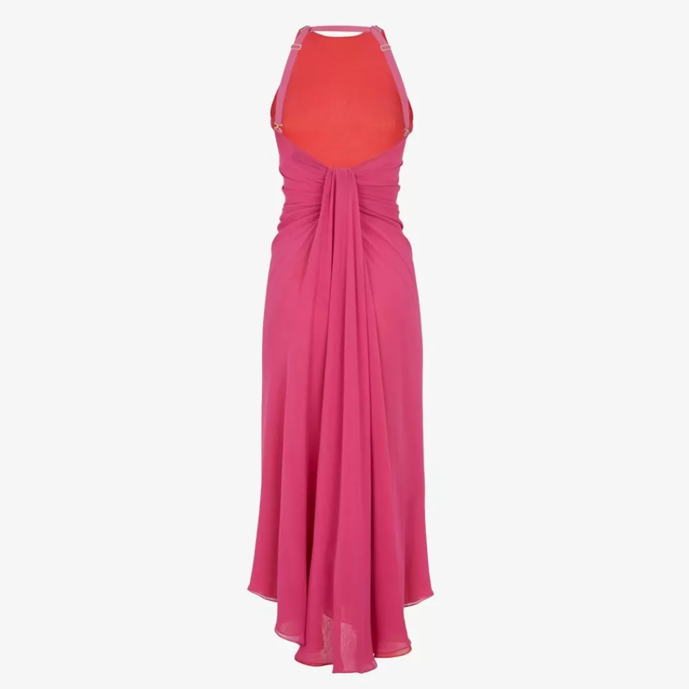 Fendi Kleider Und Jumpsuits<Georgette-Kleid In Rosa