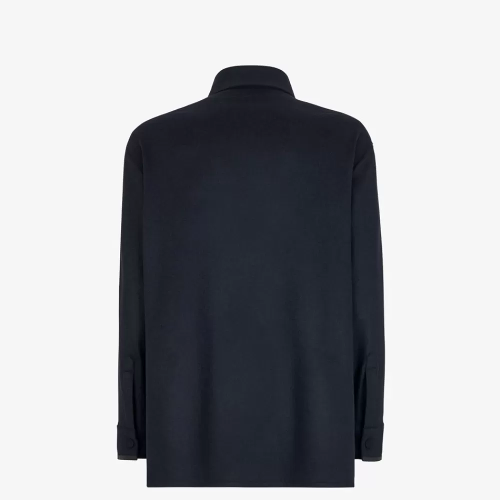 Fendi Mantel Und Oberbekleidung<Go-To Jacket Aus Kaschmir In Blau