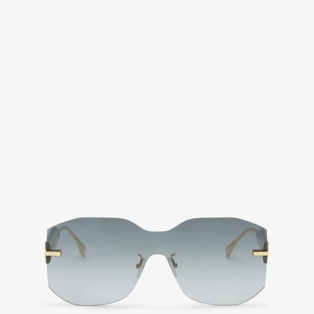 Fendi Sonnenbrillen<Grune Sonnenbrille In Maskenform