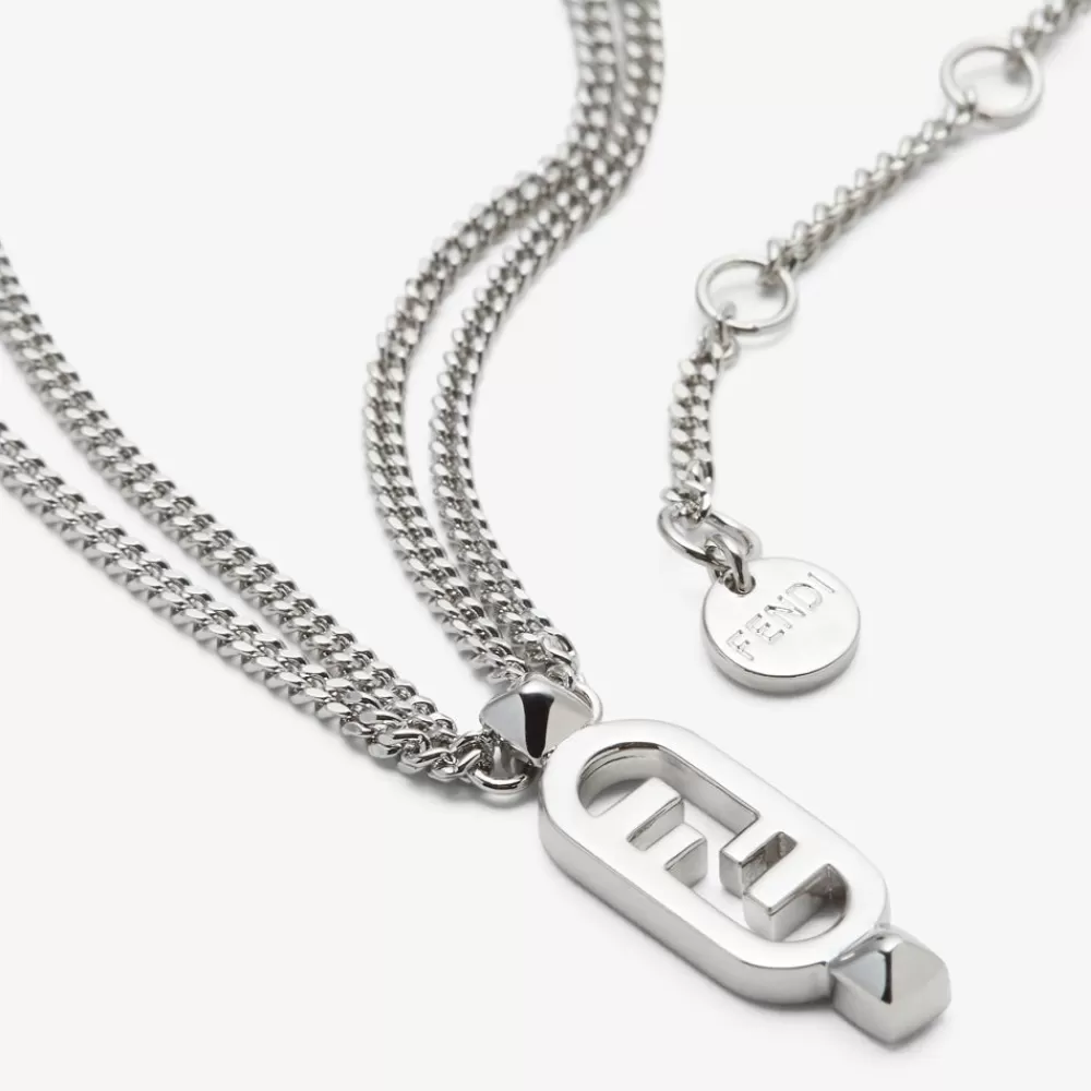 Fendi Halsketten<Halsketten Aus Metall In Silberfarben