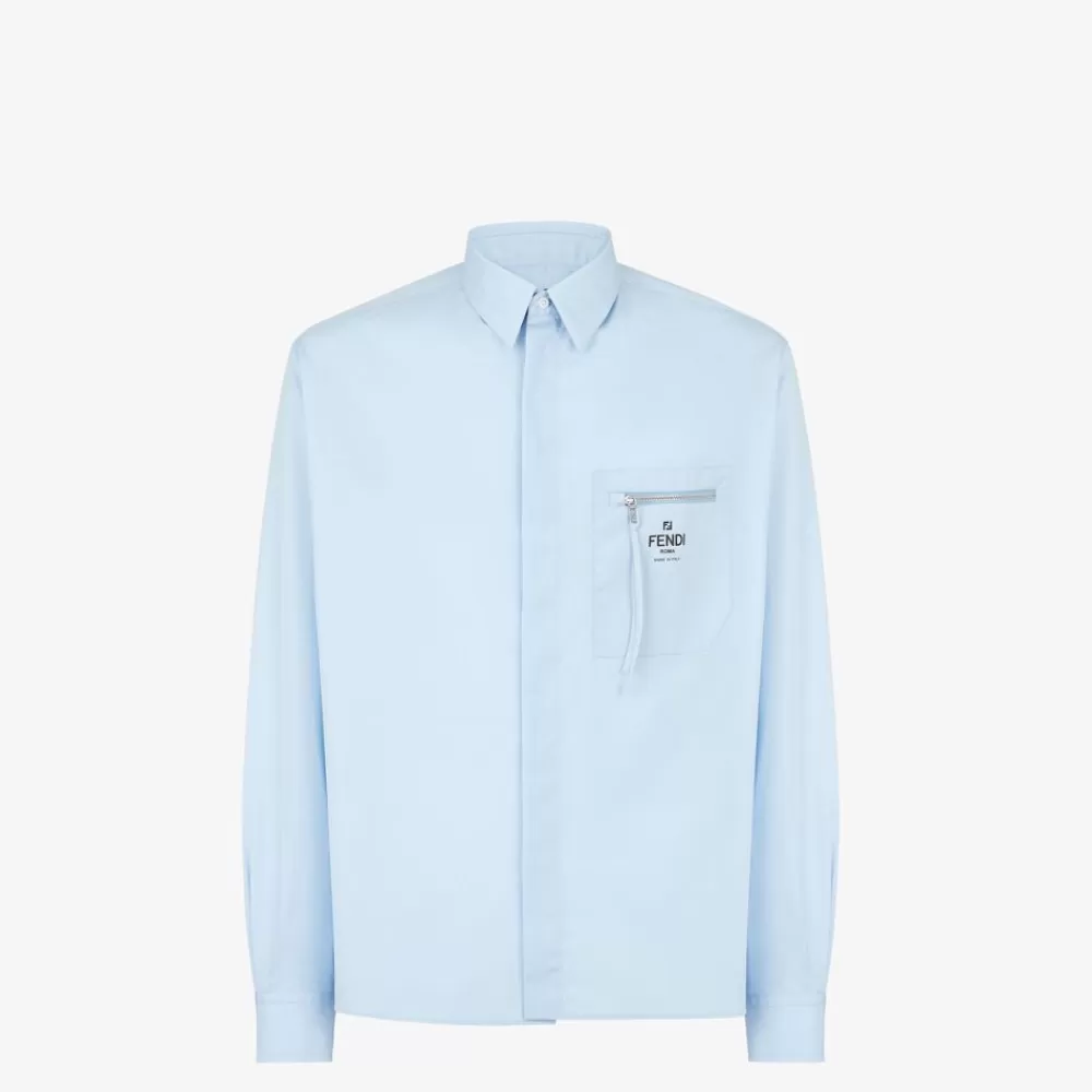 Fendi Hemden<Hemd Aus Baumwolle In Hellblau
