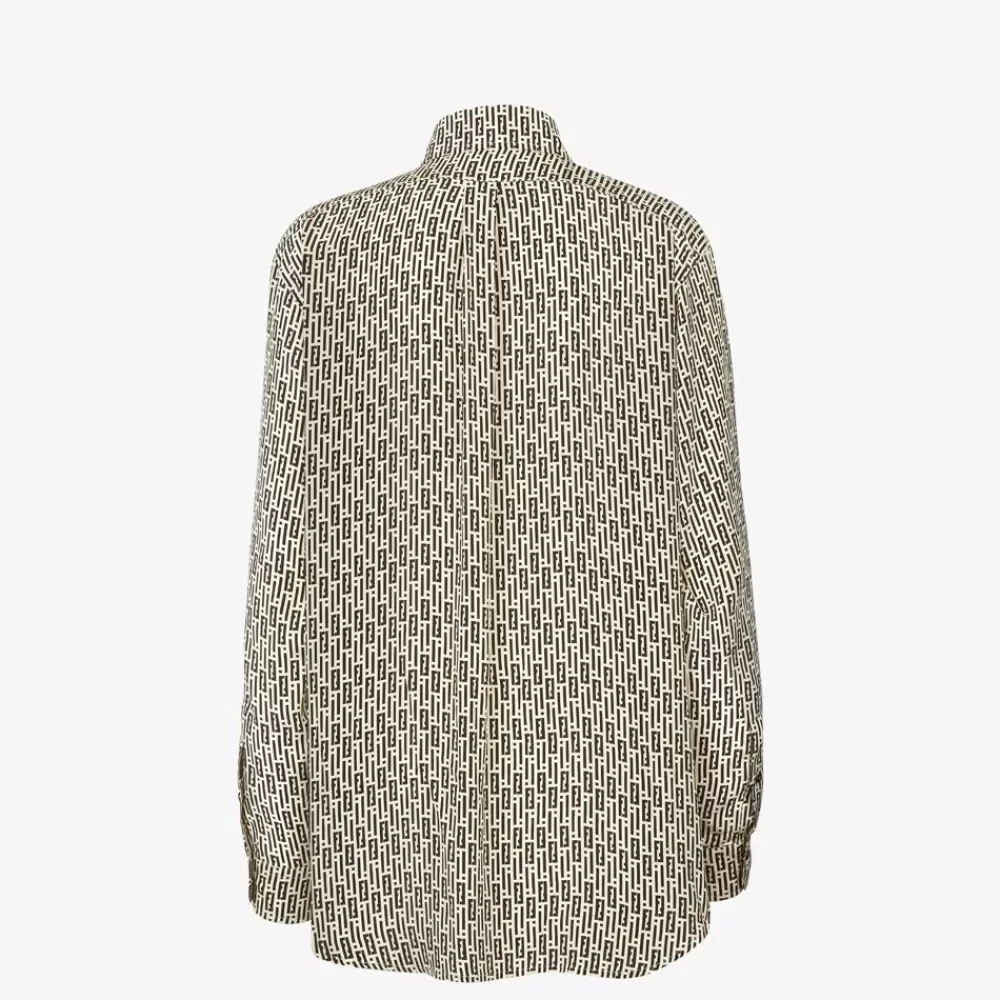 Fendi Tops Und Blusen<Hemd Aus Bedrucktem Crepe De Chine