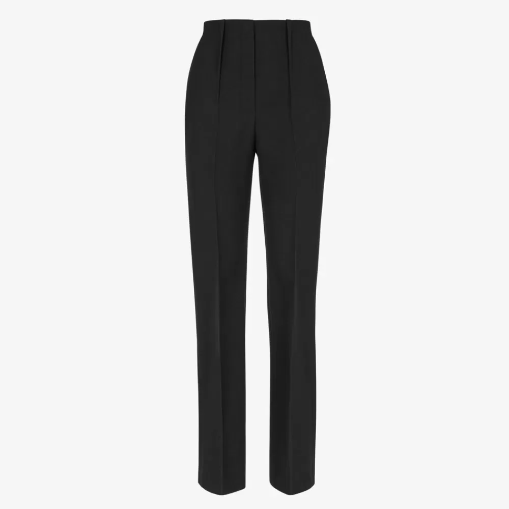 Fendi Hosen Und Shorts<Hose Aus Grain De Poudre Wolle In Schwarz