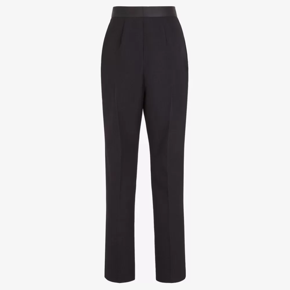 Fendi Hosen Und Shorts<Hose Aus Grain-De-Poudre-Wolle In Schwarz