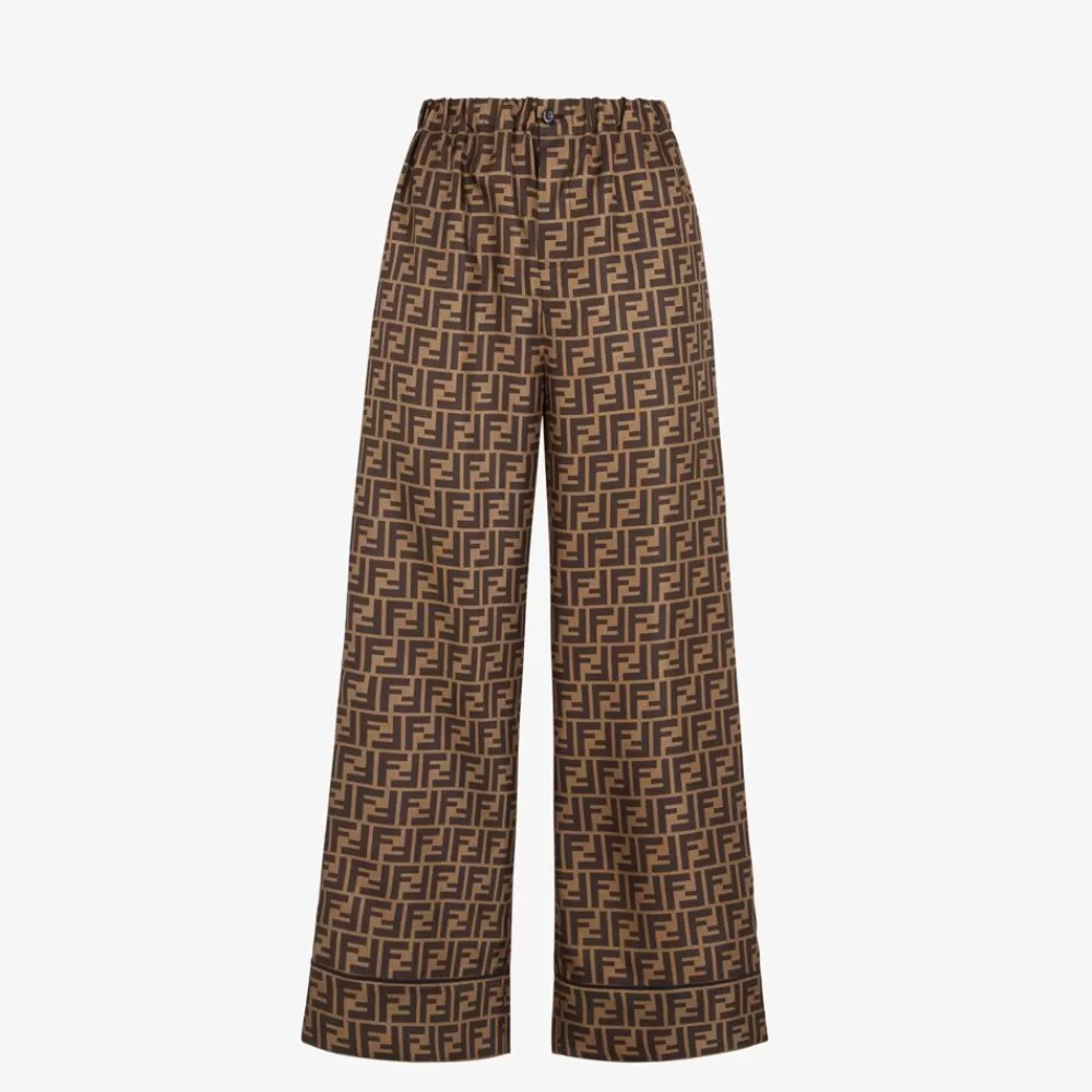 Fendi Anzuge Und Sets<Hose Aus Twill In Braun