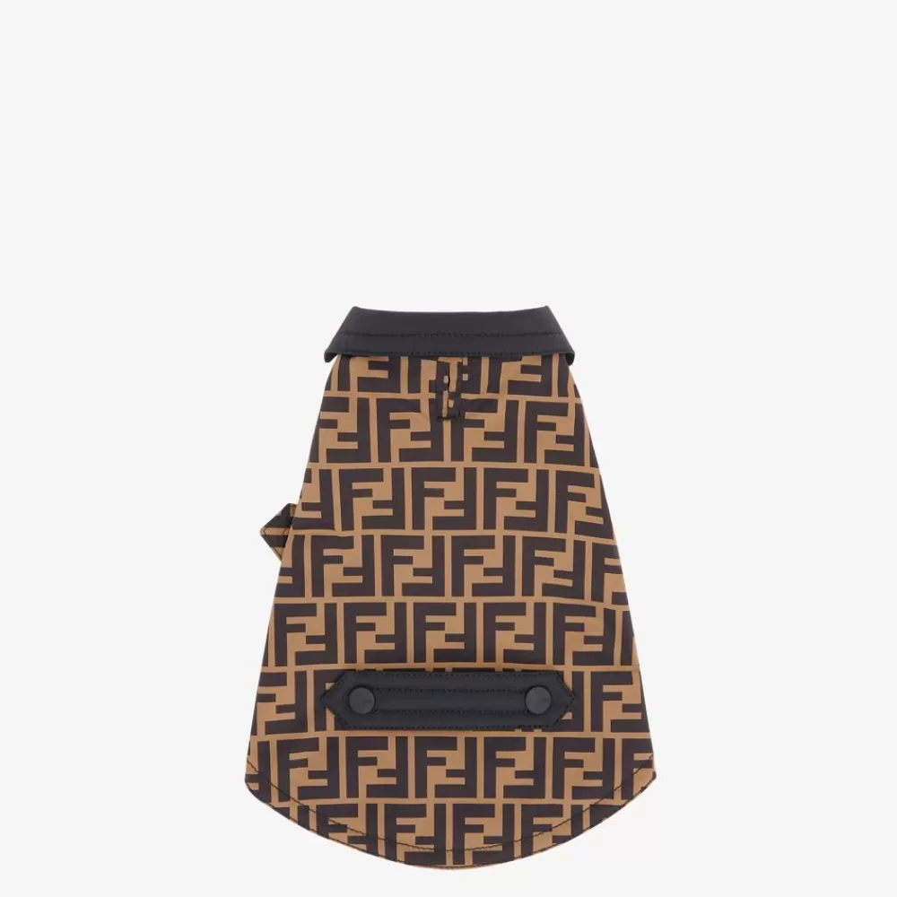 Fendi Haustier-Accessoires<Hundemantel Aus Nylon Mit Ff-Signatur In Braun