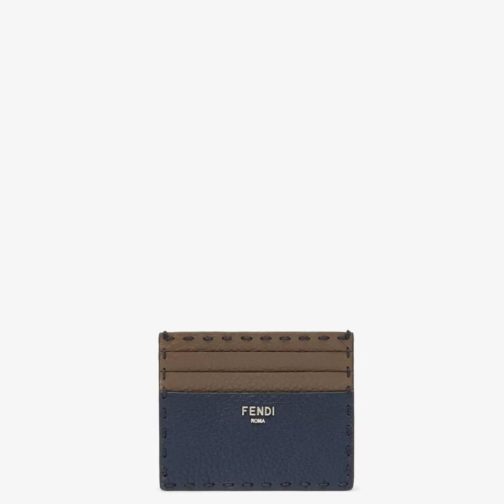 Fendi Portemonnaies<Kartenetui Aus Leder In Blau