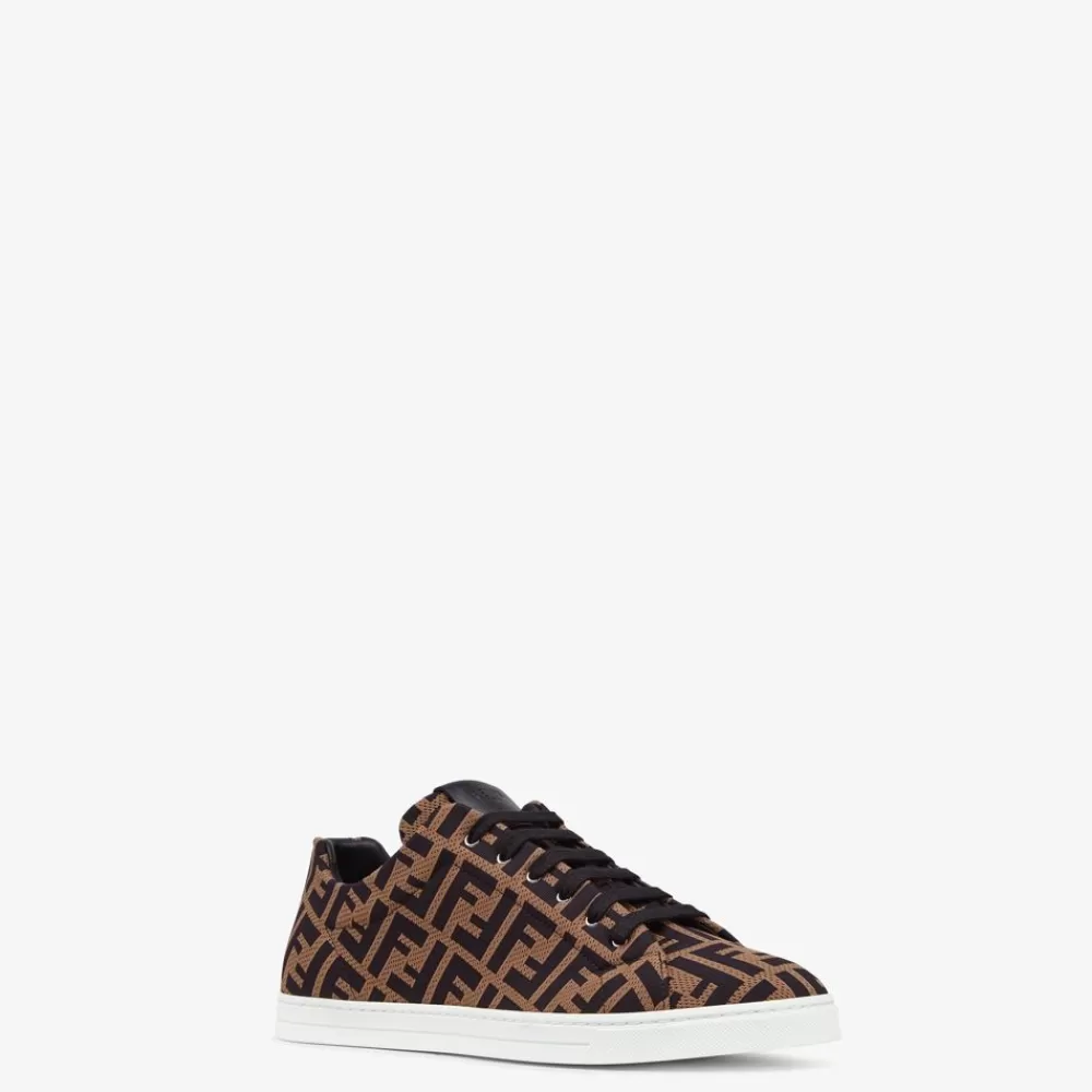 Fendi Sneakers<Low Top Sneaker Aus Technischem Gewebe In Braun