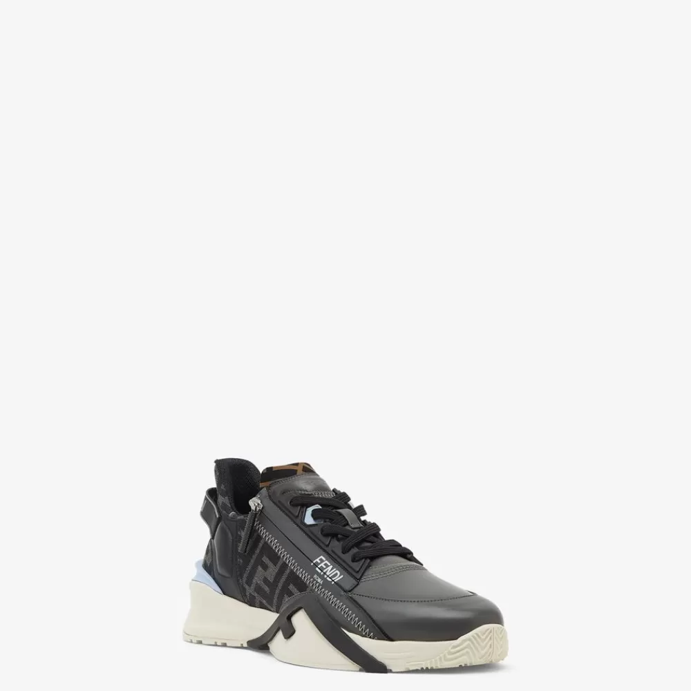 Fendi Sneakers<Low-Top Aus Leder In Grau