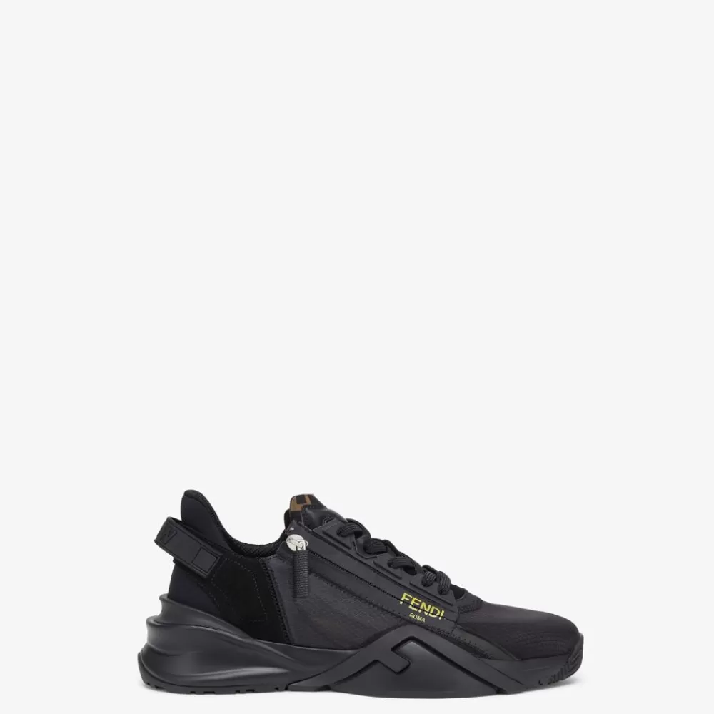 Fendi Sneakers<Low-Top Aus Nylon In Schwarz