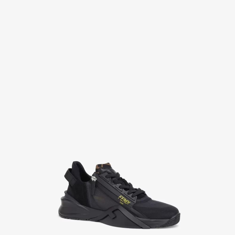 Fendi Sneakers<Low-Top Aus Nylon In Schwarz