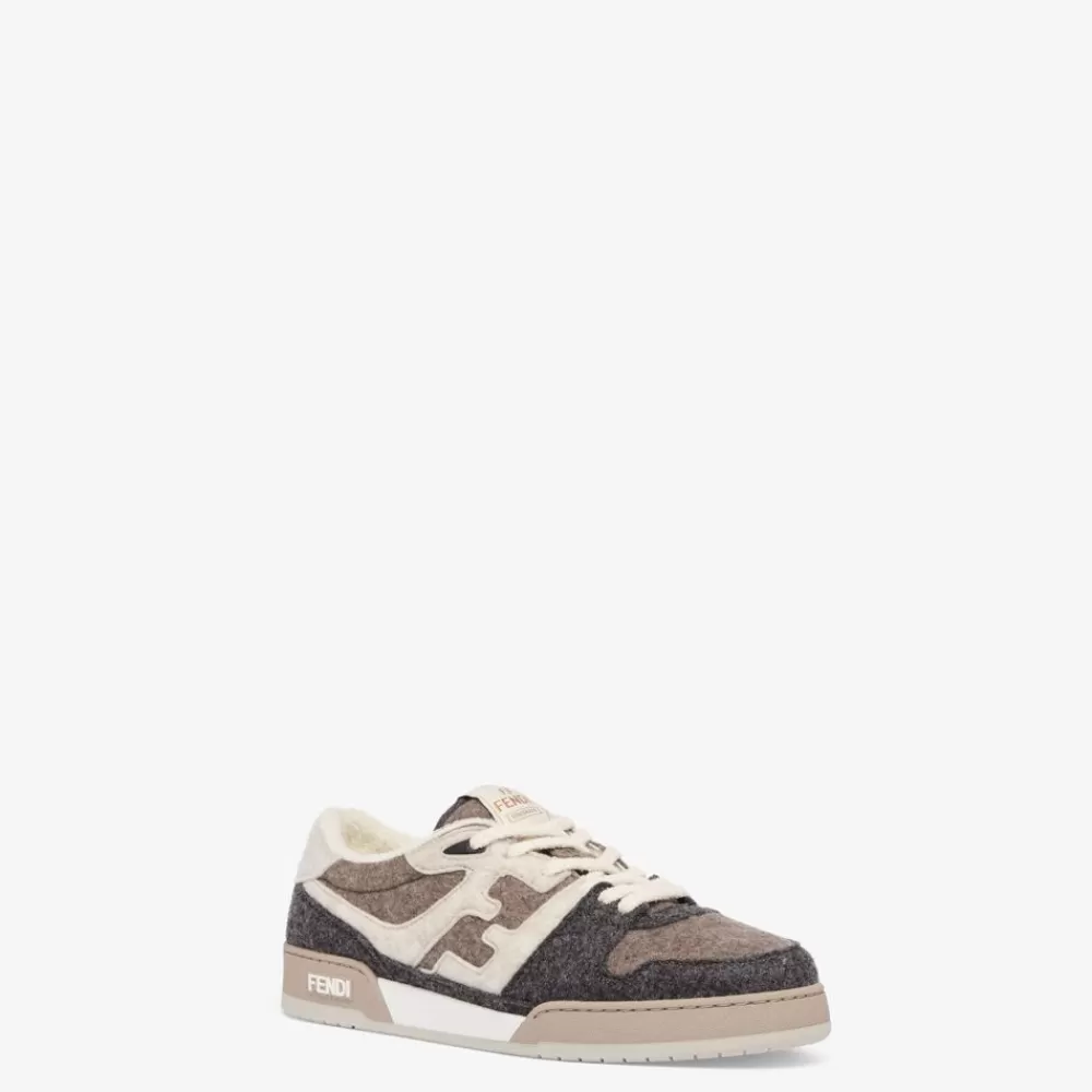 Fendi Sneakers<Low-Top-Modell Aus Filz In Grau