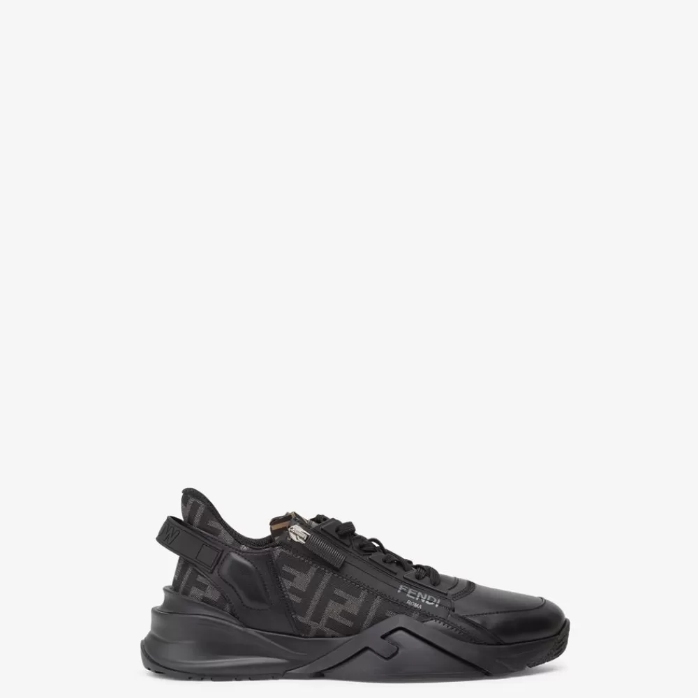 Fendi Sneakers<Low-Top-Sneaker Aus Leder In Schwarz