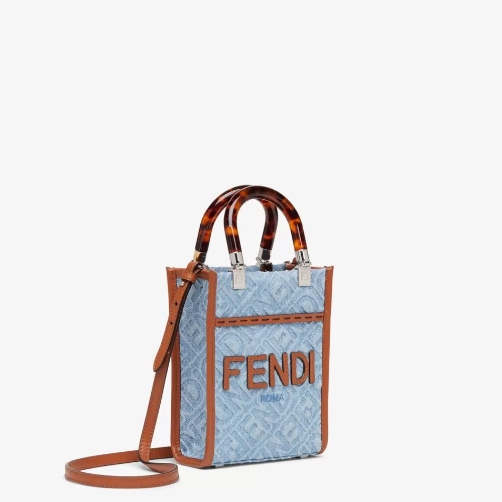Fendi Mini-Taschen<Mini Bag Aus Denim In Hellblau