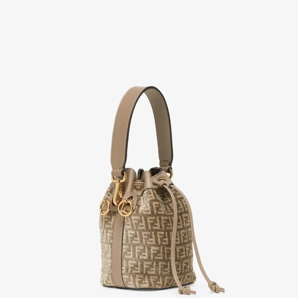 Fendi Mini-Taschen<Mini Bag Aus Tapestry-Stoff In Taubengrau Mit Ff-Muster