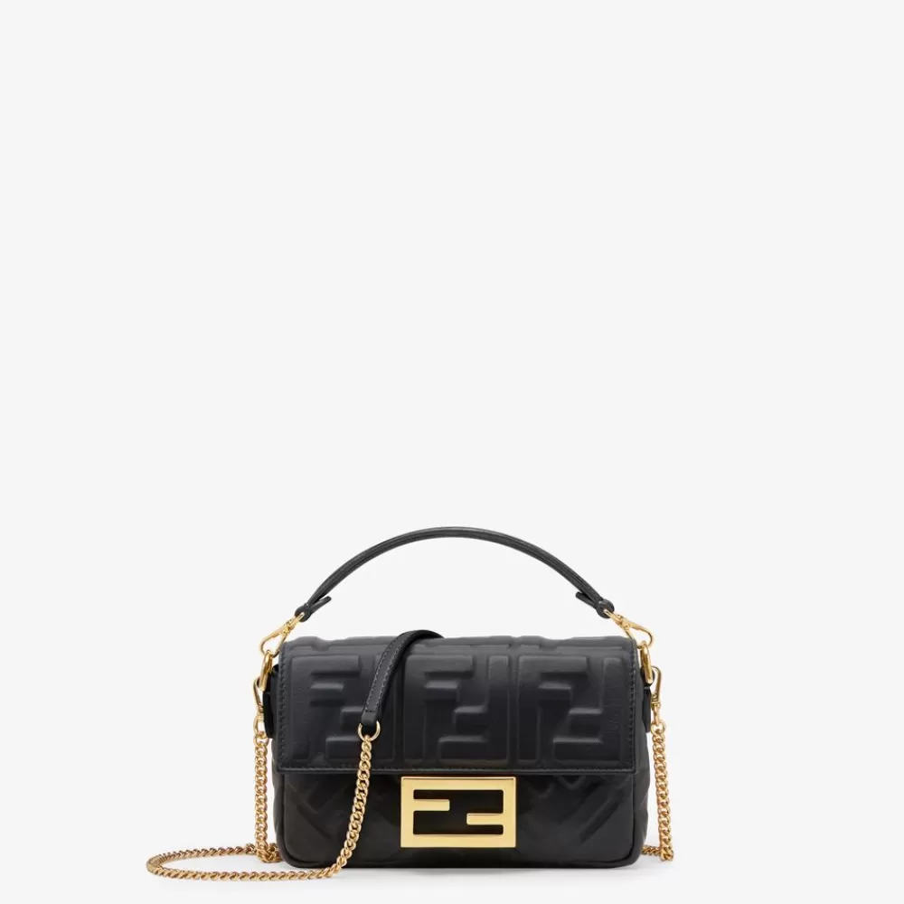 Fendi Portemonnaies Mit Tragekette<Mini Tasche Aus Leder In Schwarz