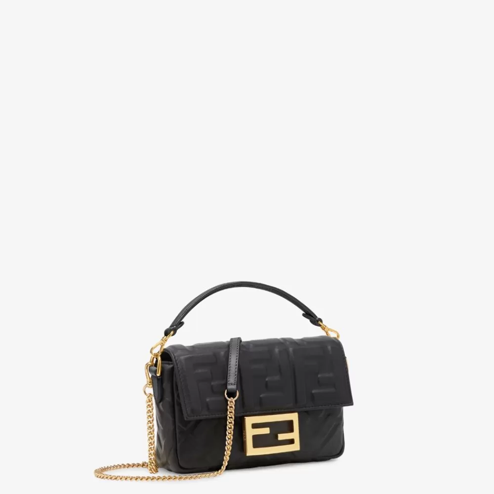 Fendi Portemonnaies Mit Tragekette<Mini Tasche Aus Leder In Schwarz