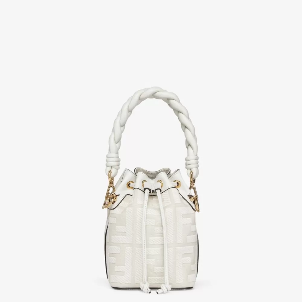Fendi Mini-Taschen<Minibag Aus Canvas Mit Ff-Motiv In Weis