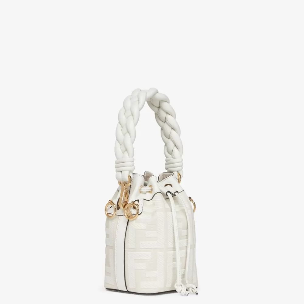 Fendi Mini-Taschen<Minibag Aus Canvas Mit Ff-Motiv In Weis