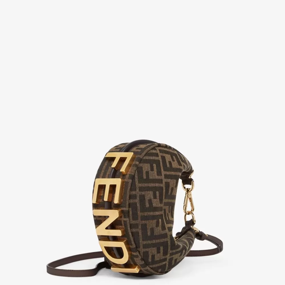 Fendi Mini-Taschen<Minibag Aus Ff-Jacquardstoff In Braun