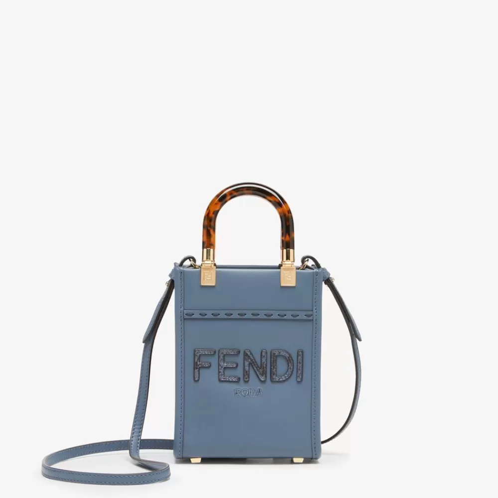 Fendi Mini-Taschen<Minibag Aus Leder In Blau Und Elaphe