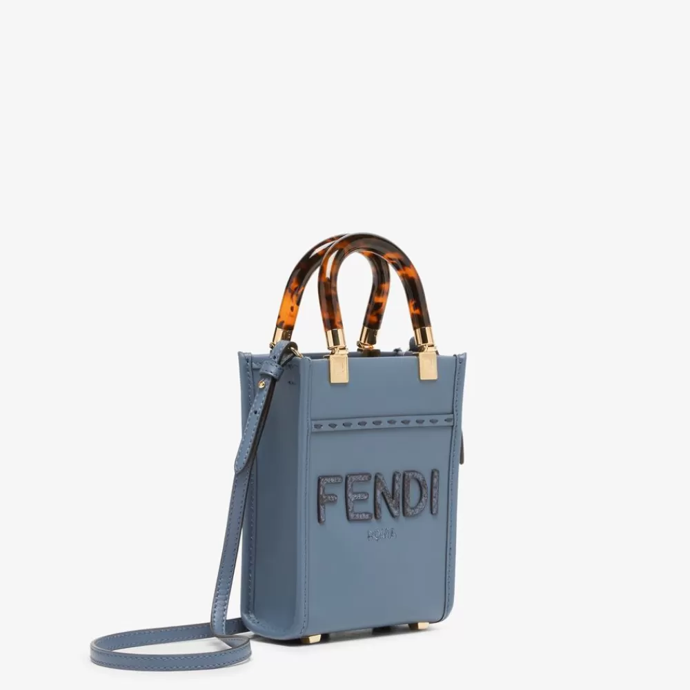 Fendi Mini-Taschen<Minibag Aus Leder In Blau Und Elaphe