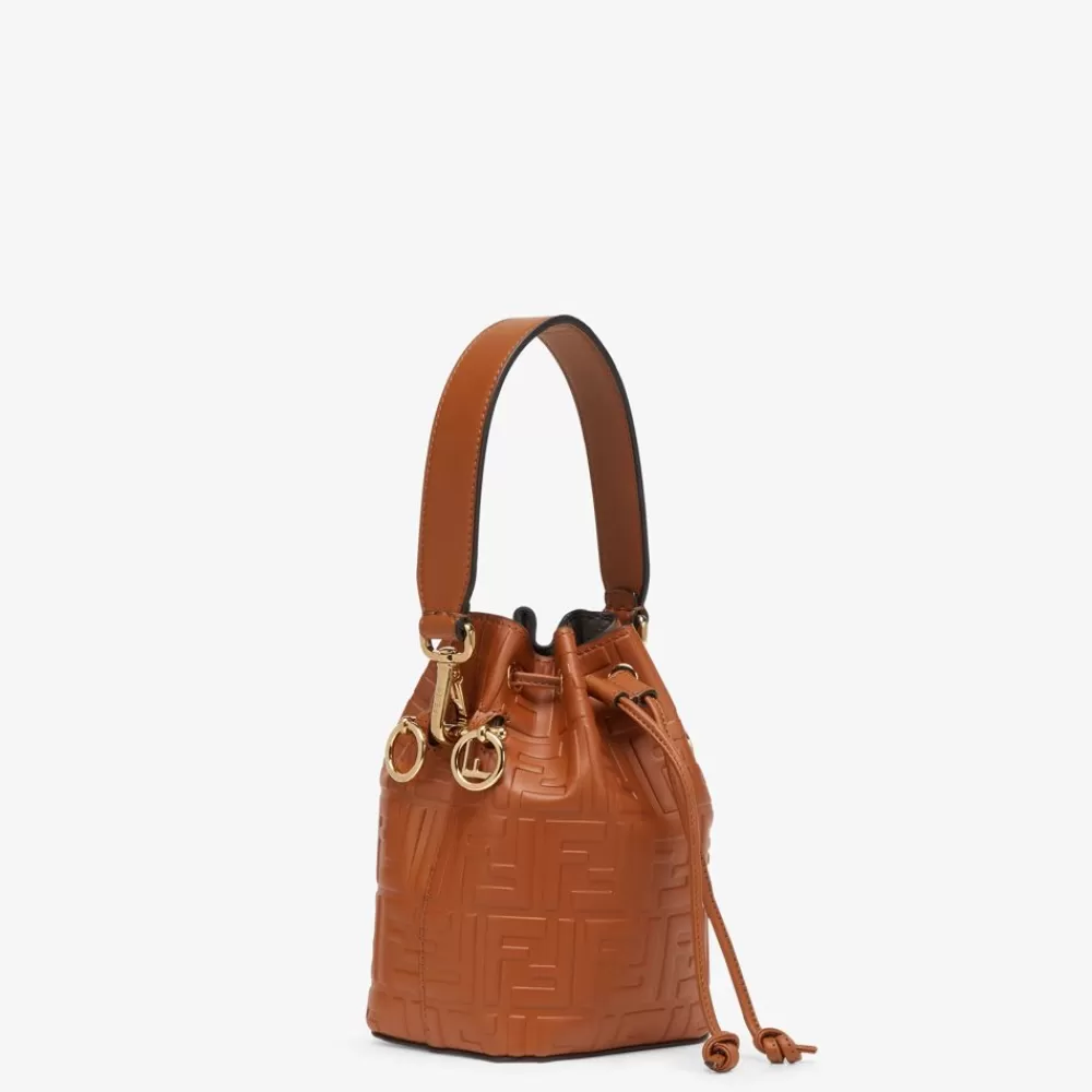Fendi Mini-Taschen<Minibag Aus Leder In Braun Mit Ff-Muster