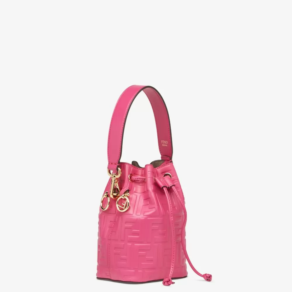 Fendi Mini-Taschen<Minibag Aus Leder In Fuchsia Mit Ff-Muster