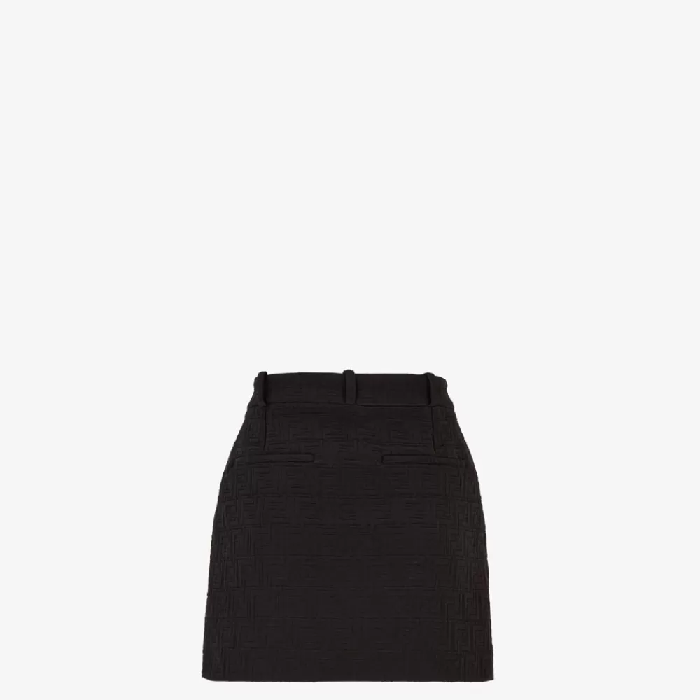 Fendi Anzuge Und Sets<Minirock Aus Jacquardgewebe Mit Ff-Muster In Schwarz