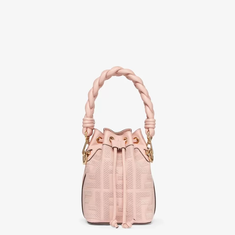 Fendi Mini-Taschen<Mini-Tasche Aus Canvas Mit Ff-Motiv In Rosa