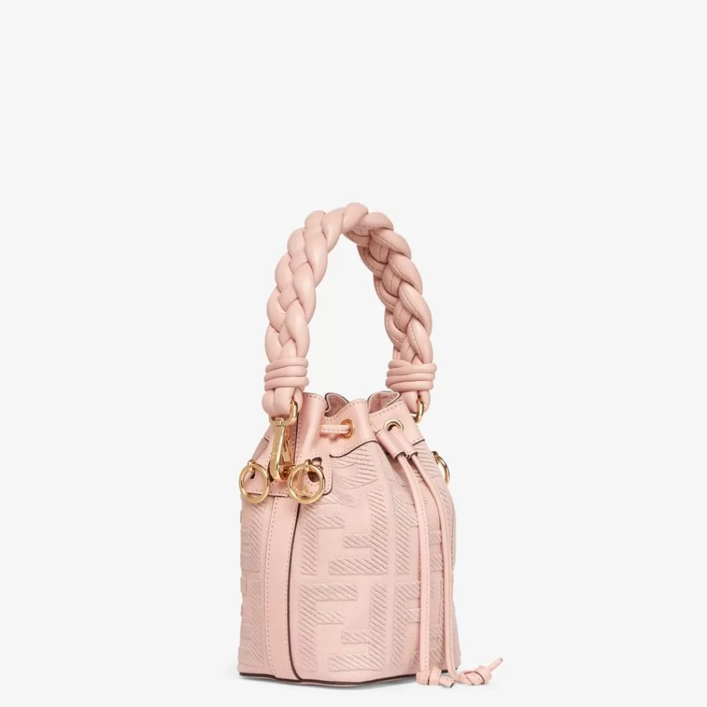 Fendi Mini-Taschen<Mini-Tasche Aus Canvas Mit Ff-Motiv In Rosa