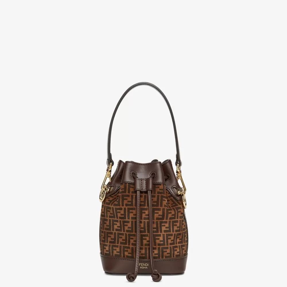 Fendi Mini-Taschen<Mini-Tasche Aus Leder In Braun Mit Ff-Print