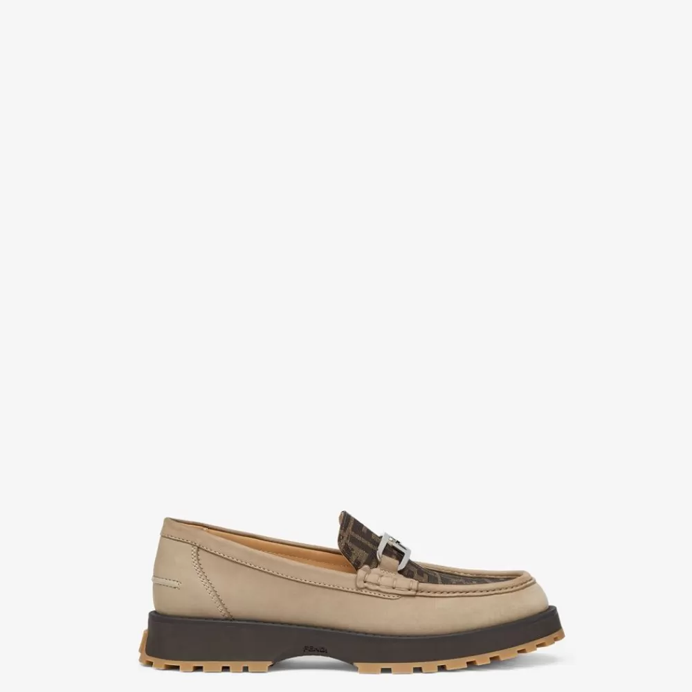 Fendi Loafer<Mokassin Aus Nabuk In Beige
