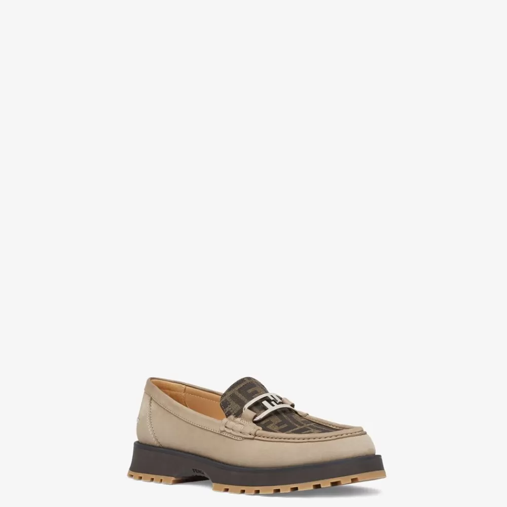 Fendi Loafer<Mokassin Aus Nabuk In Beige