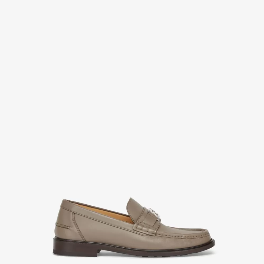 Fendi Loafer<Mokassins Aus Leder In Beige